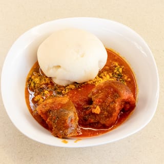 Fufu / Pounded Yam and Egusi