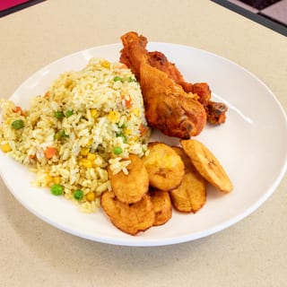 Fried Rice and Plantain